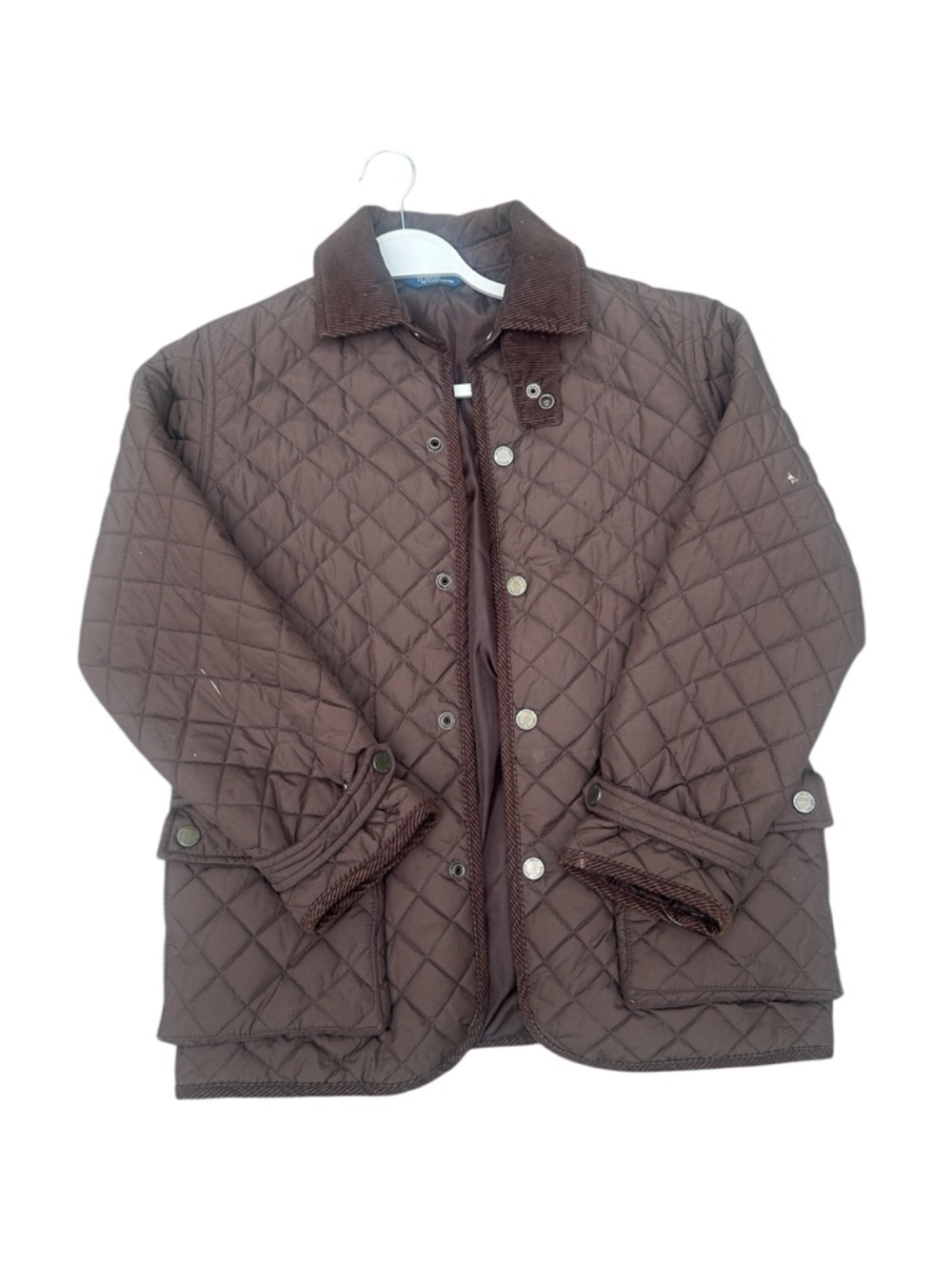 Polo Ralph Lauren Quilted Barn Jacket Women’s Small Brown Corduroy Collar